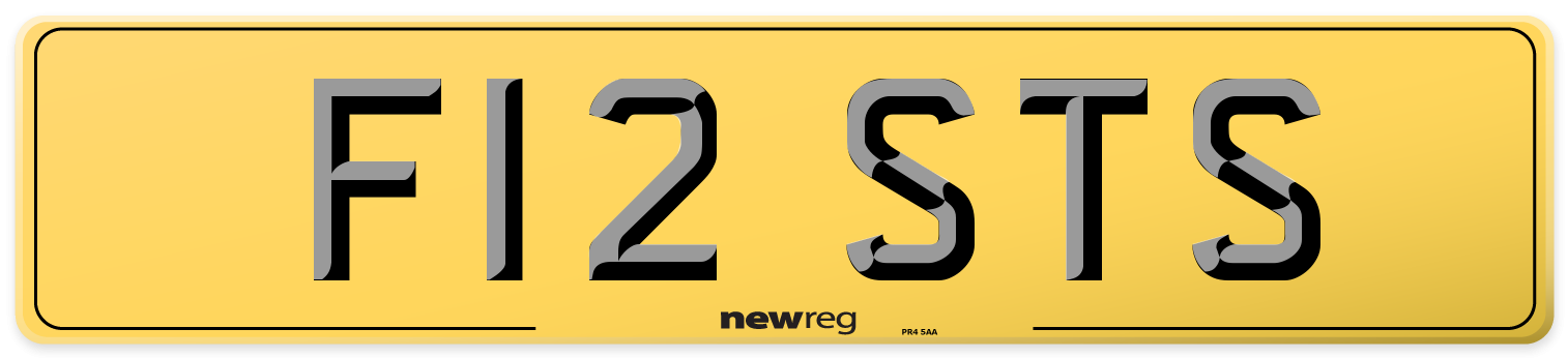 F12 STS Rear Number Plate