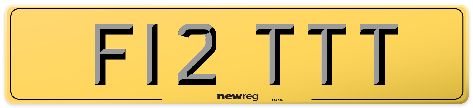 F12 TTT Rear Number Plate