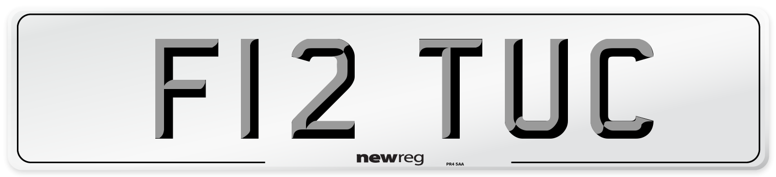 F12 TUC Front Number Plate
