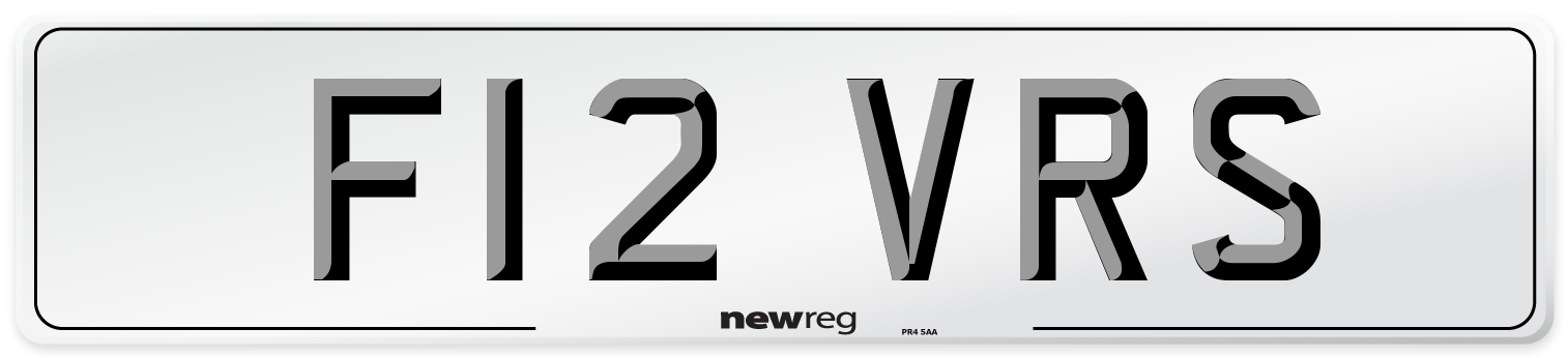 F12 VRS Front Number Plate