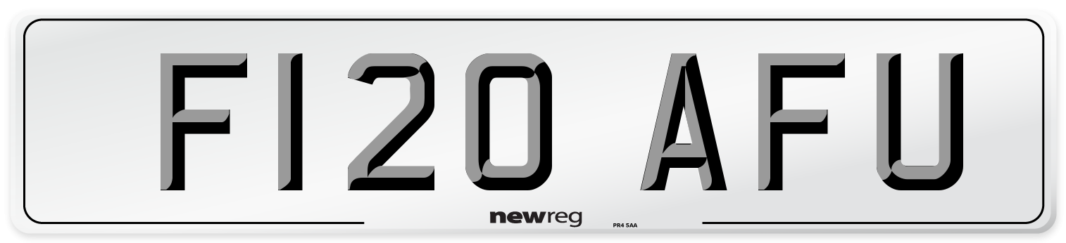 F120 AFU Front Number Plate