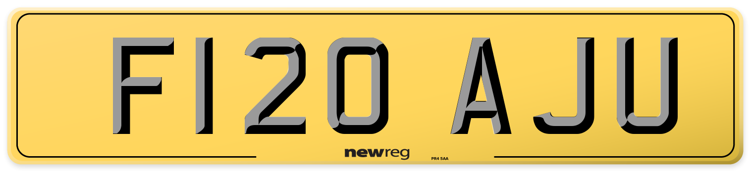 F120 AJU Rear Number Plate