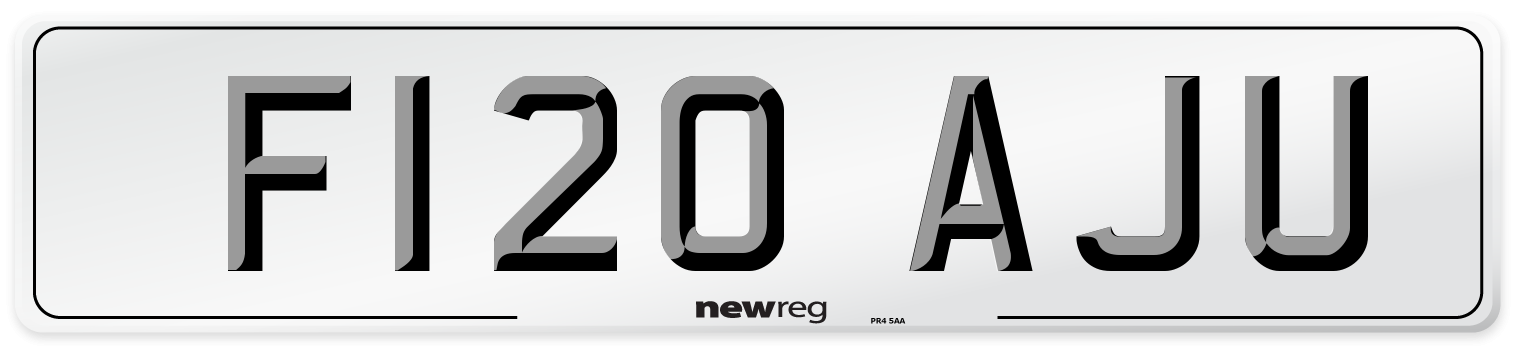 F120 AJU Front Number Plate