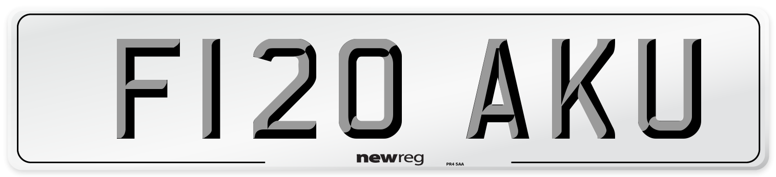 F120 AKU Front Number Plate