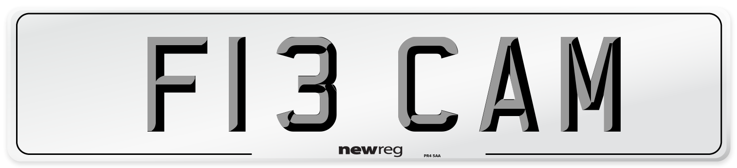F13 CAM Front Number Plate