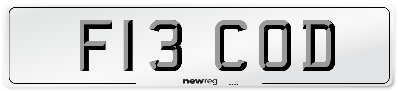 F13 COD Front Number Plate