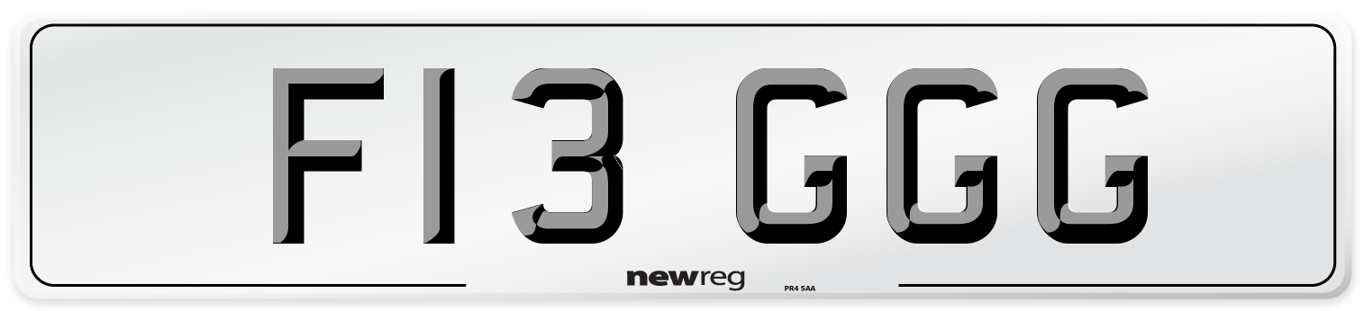 F13 GGG Front Number Plate
