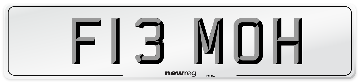 F13 MOH Front Number Plate