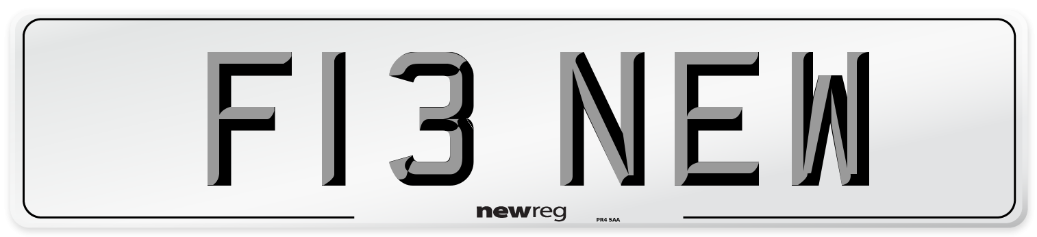 F13 NEW Front Number Plate