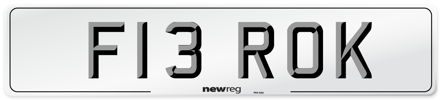 F13 ROK Front Number Plate