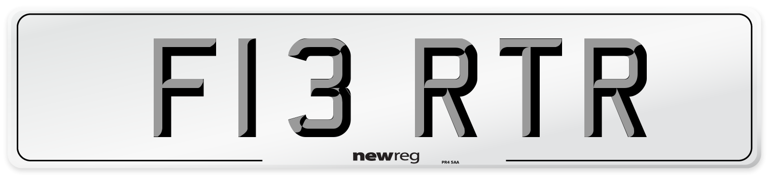 F13 RTR Front Number Plate