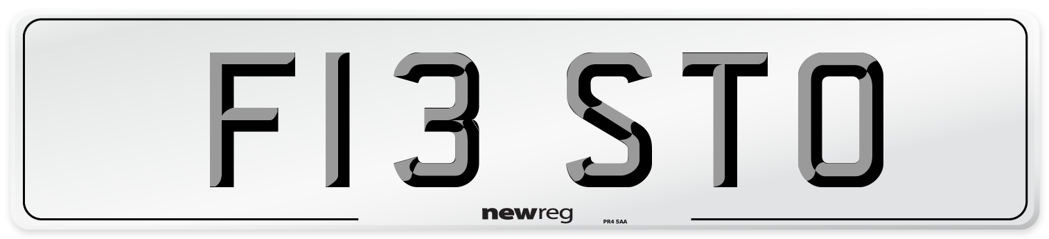 F13 STO Front Number Plate