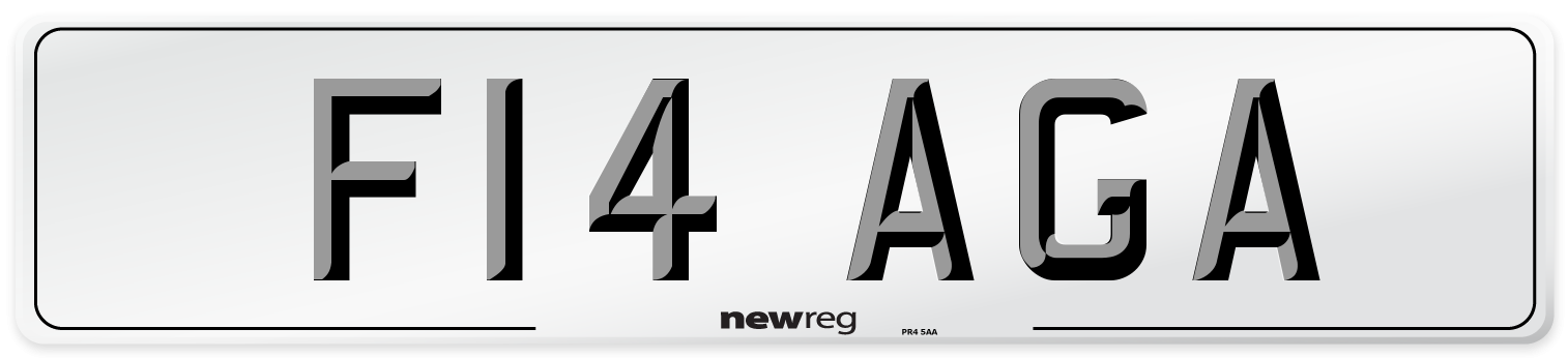 F14 AGA Front Number Plate