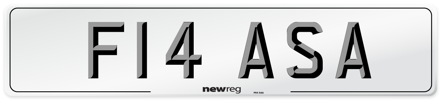 F14 ASA Front Number Plate