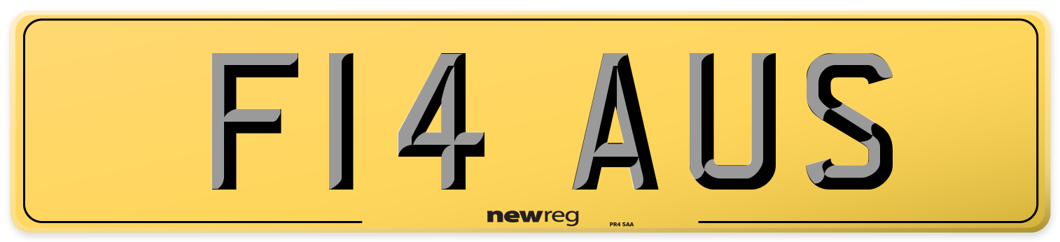 F14 AUS Rear Number Plate