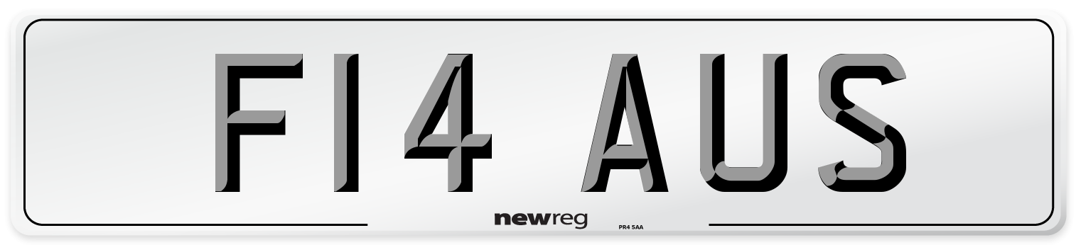 F14 AUS Front Number Plate