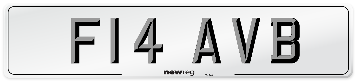 F14 AVB Front Number Plate