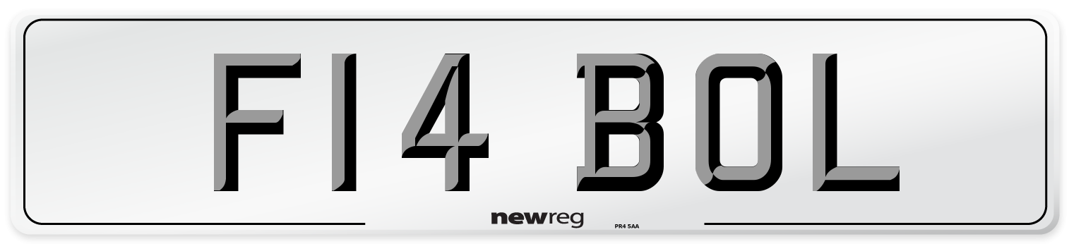 F14 BOL Front Number Plate