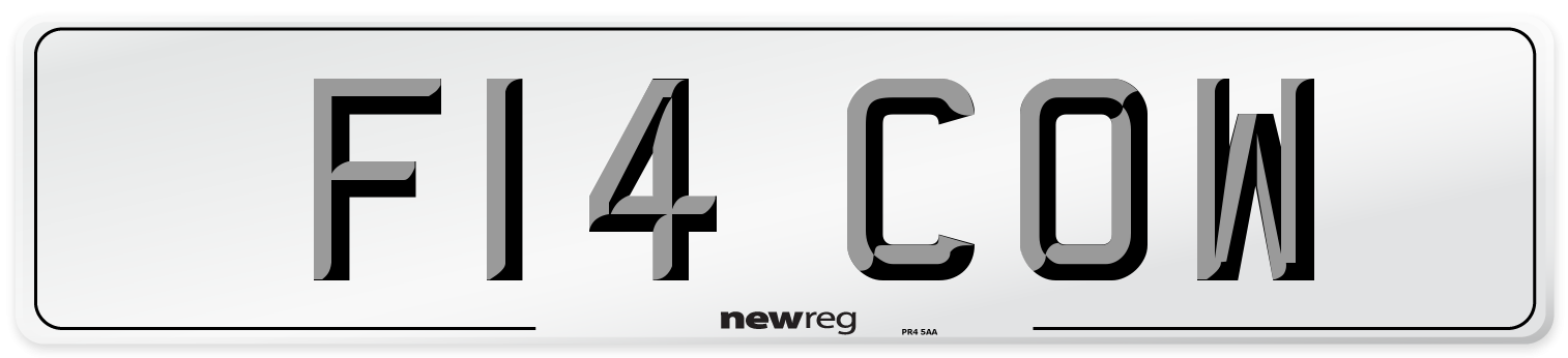F14 COW Front Number Plate