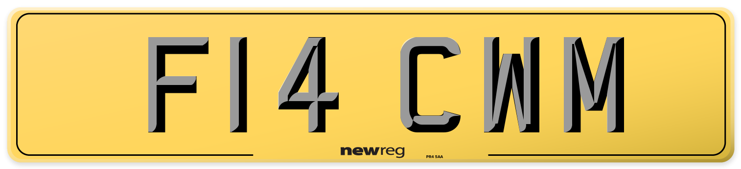 F14 CWM Rear Number Plate