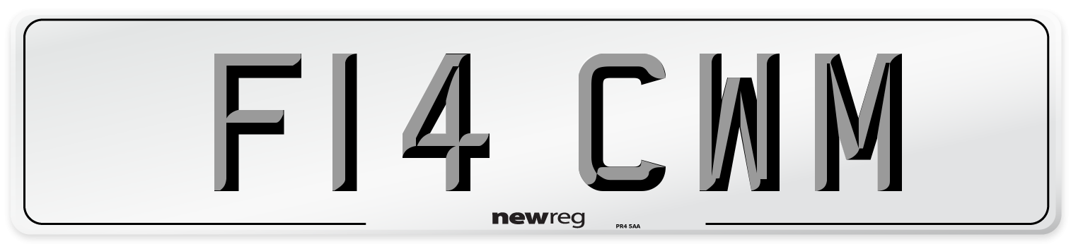 F14 CWM Front Number Plate