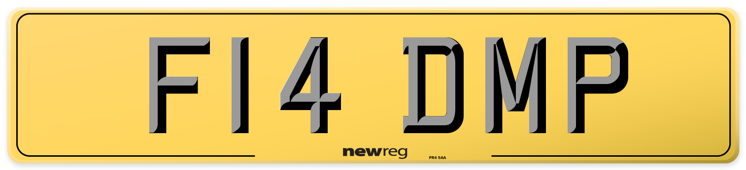 F14 DMP Rear Number Plate