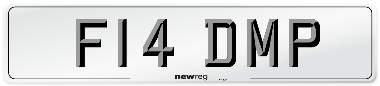 F14 DMP Front Number Plate