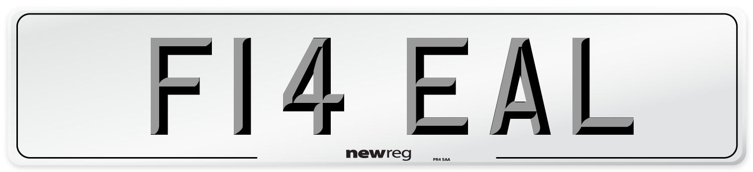 F14 EAL Front Number Plate