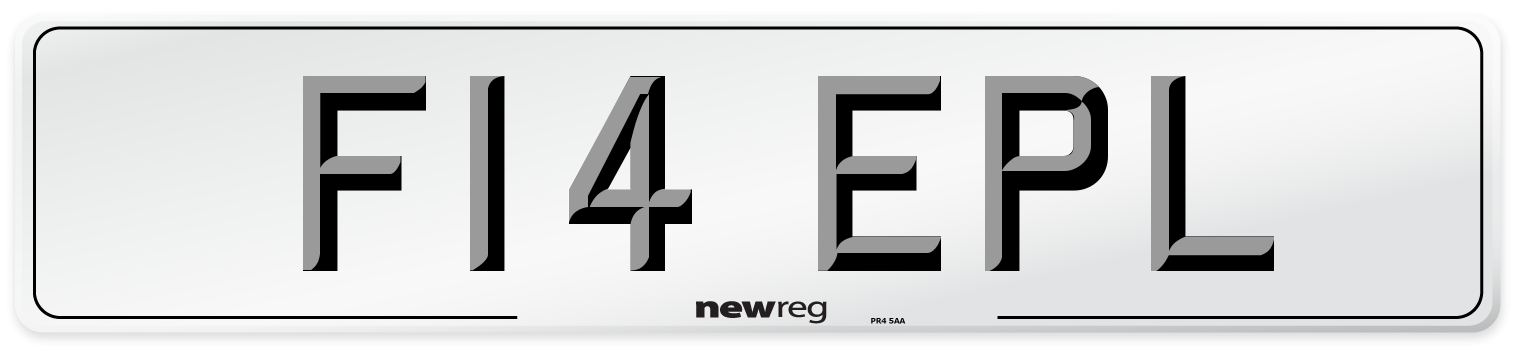 F14 EPL Front Number Plate