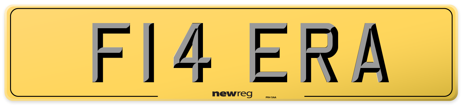 F14 ERA Rear Number Plate