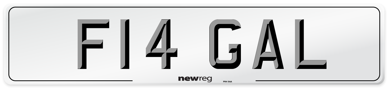 F14 GAL Front Number Plate