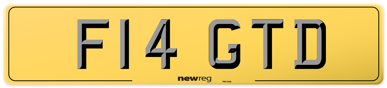 F14 GTD Rear Number Plate