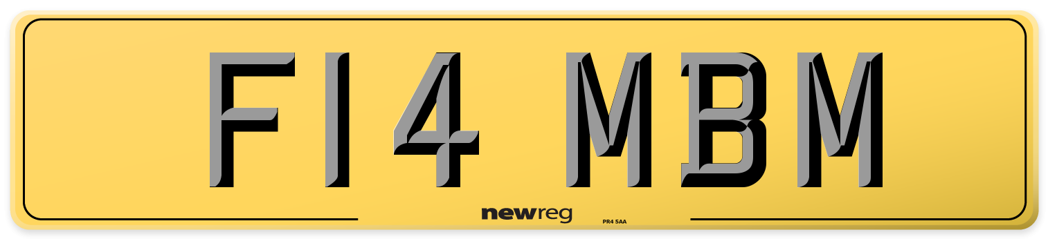 F14 MBM Rear Number Plate