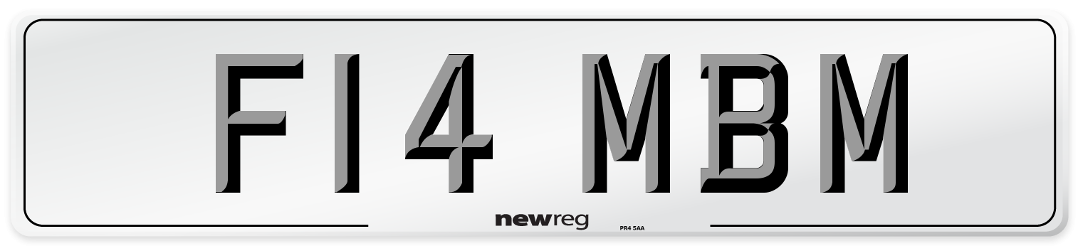 F14 MBM Front Number Plate