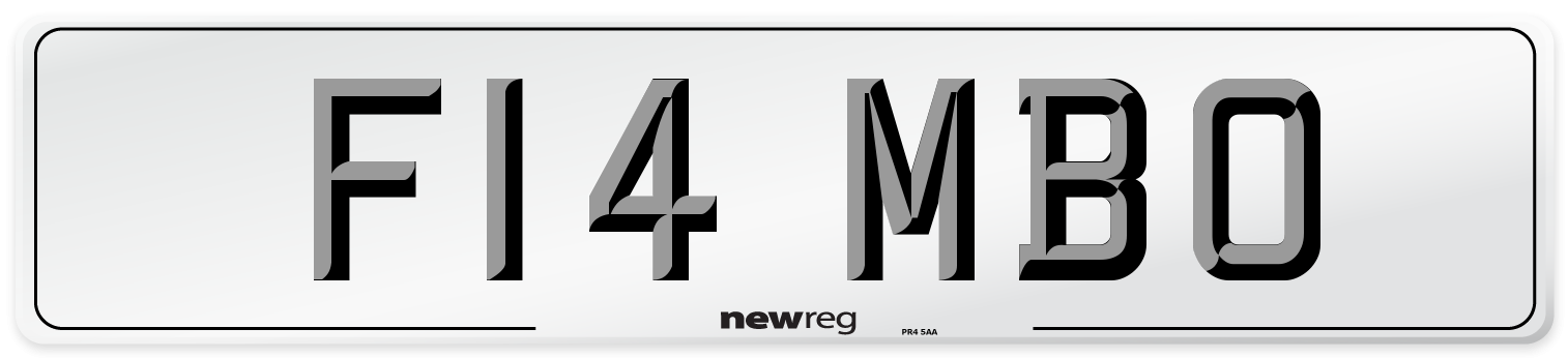 F14 MBO Front Number Plate