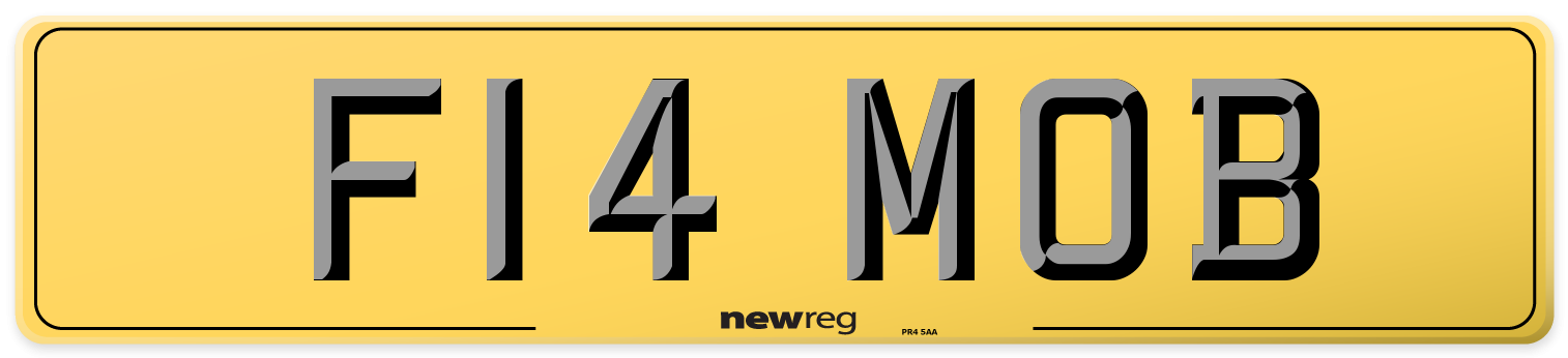 F14 MOB Rear Number Plate