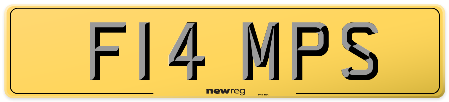 F14 MPS Rear Number Plate