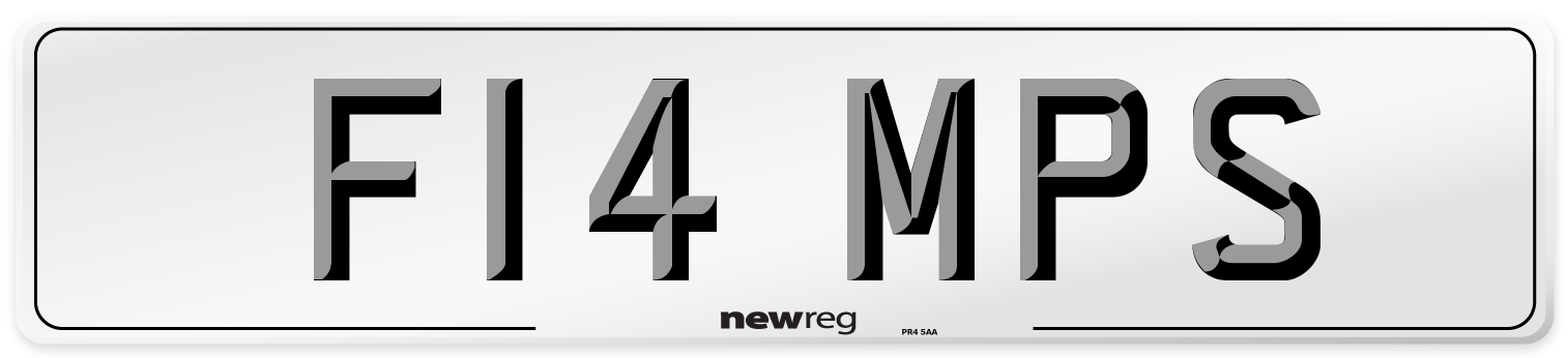 F14 MPS Front Number Plate