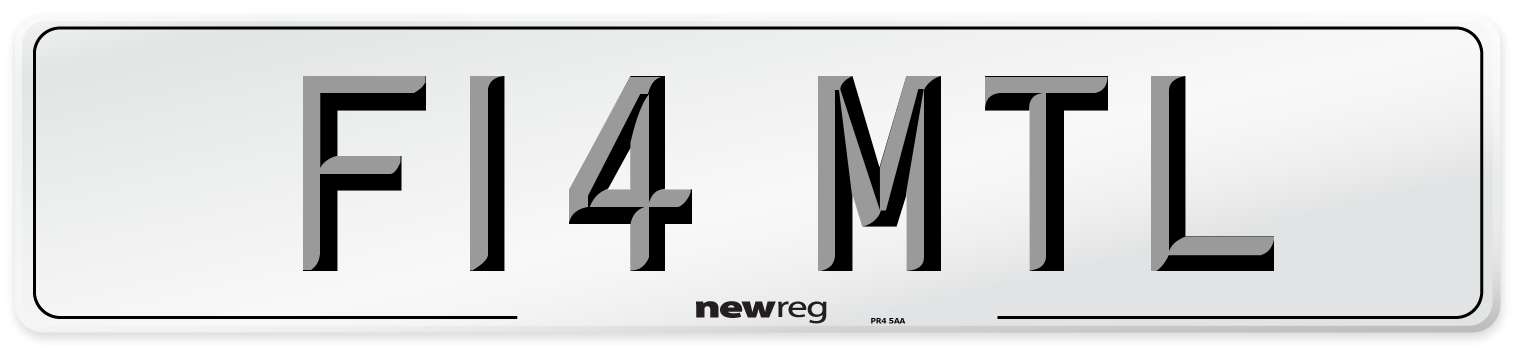 F14 MTL Front Number Plate