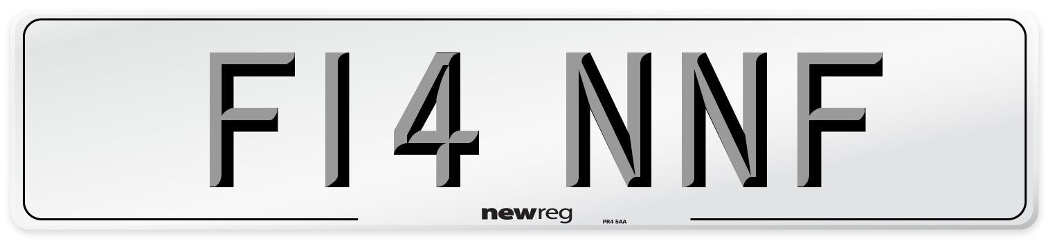 F14 NNF Front Number Plate