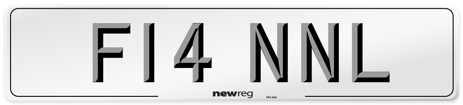 F14 NNL Front Number Plate