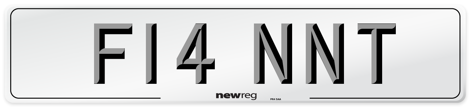 F14 NNT Front Number Plate
