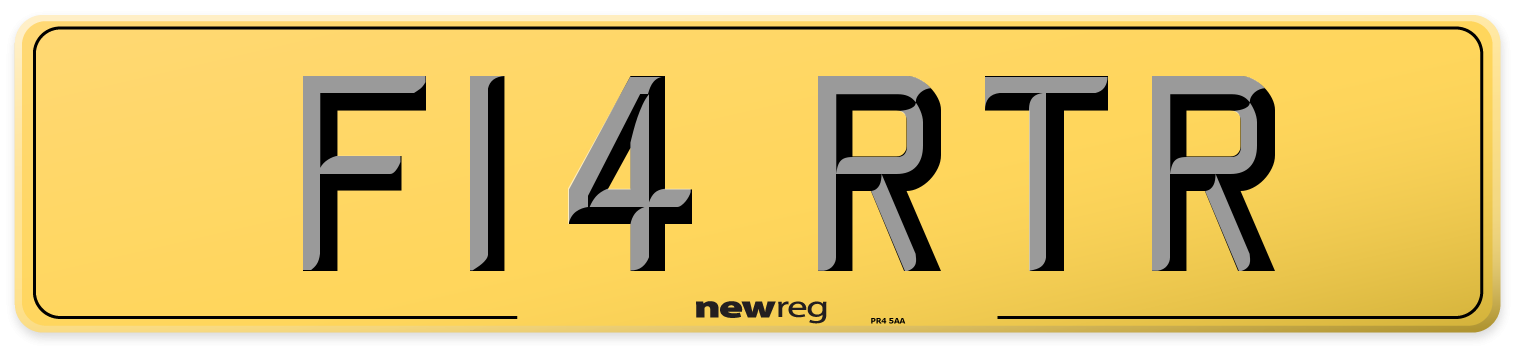 F14 RTR Rear Number Plate