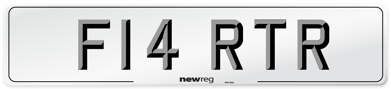 F14 RTR Front Number Plate