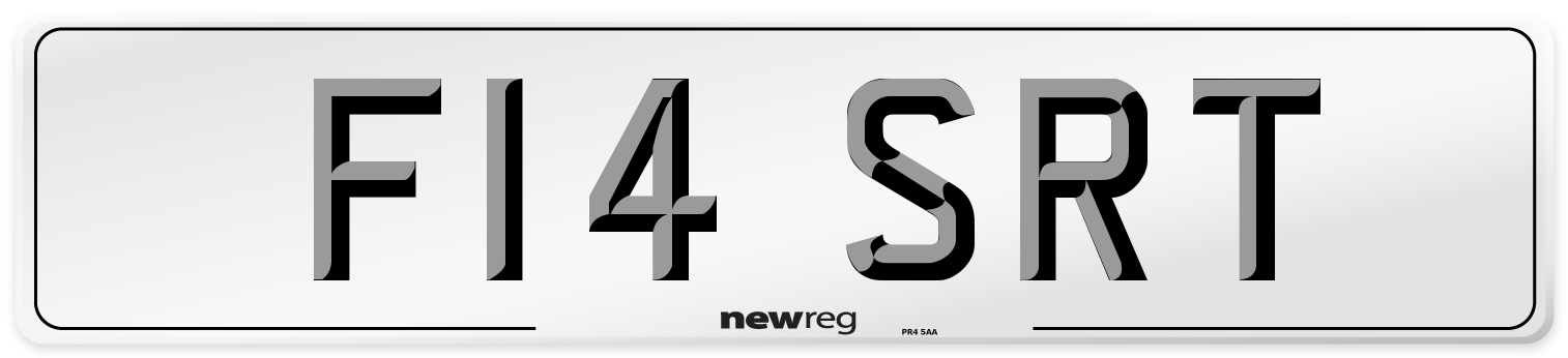 F14 SRT Front Number Plate