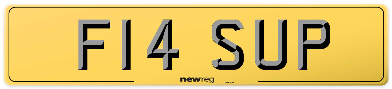 F14 SUP Rear Number Plate