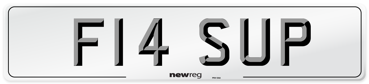 F14 SUP Front Number Plate