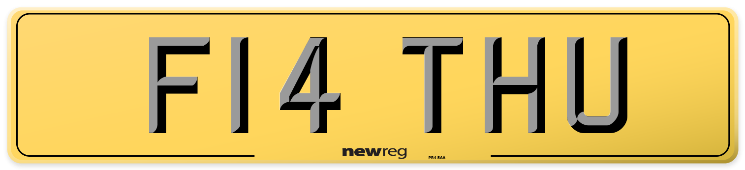F14 THU Rear Number Plate