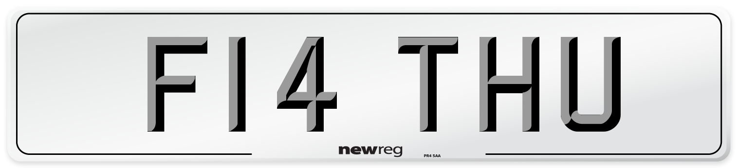 F14 THU Front Number Plate