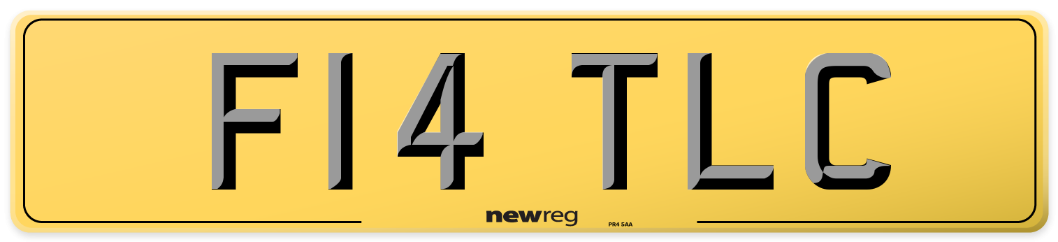 F14 TLC Rear Number Plate